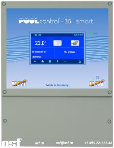 Блок управления фильтрацией «Pool-Control-35-smart» со встроенным регулятором уровня и с LAN-разъемом